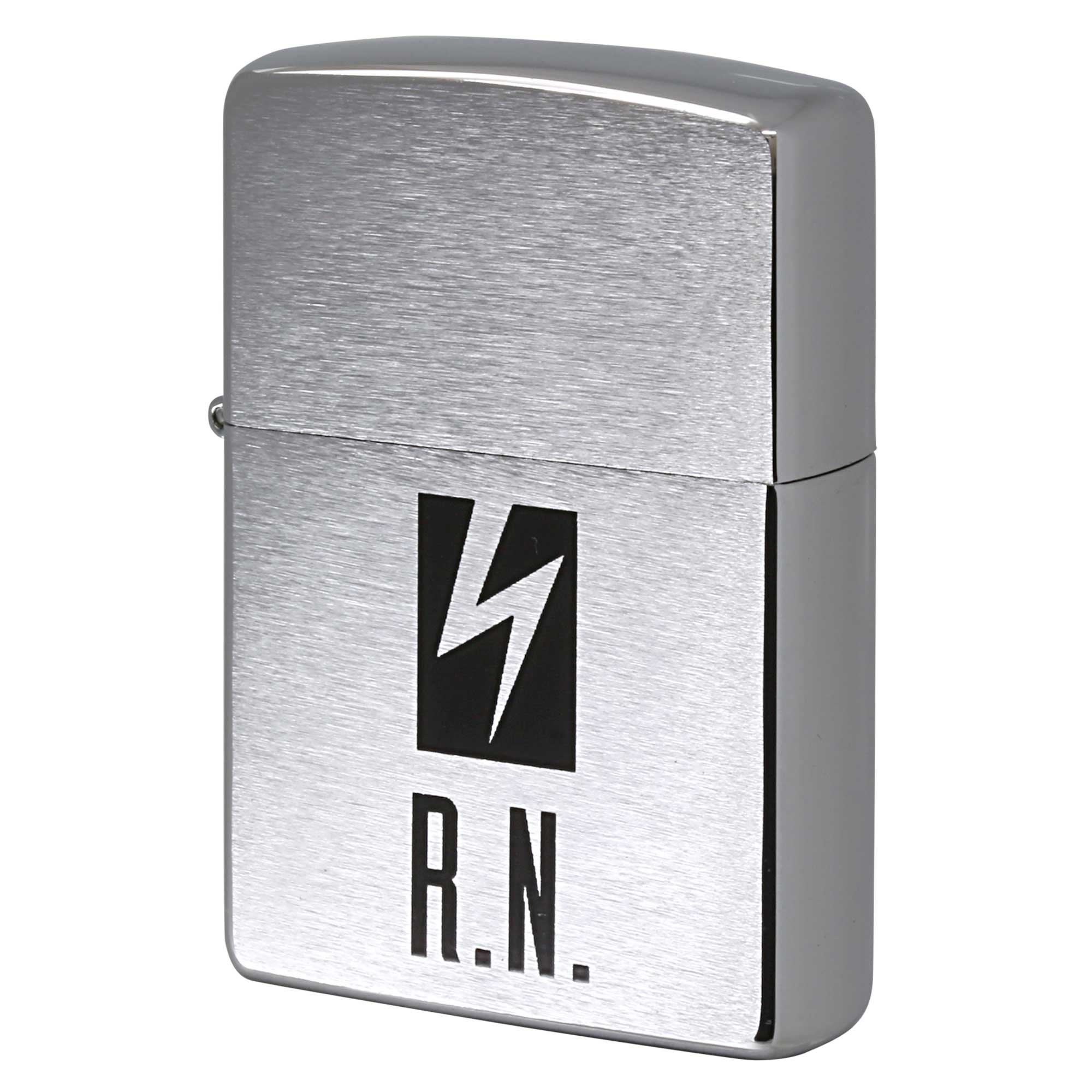 絶版/ヴィンテージ Zippo ジッポー 中古 1996年製造 ZIPPO R.Newbold アールニューボールド R.N. 稲妻  [S]ほぼ新品同様