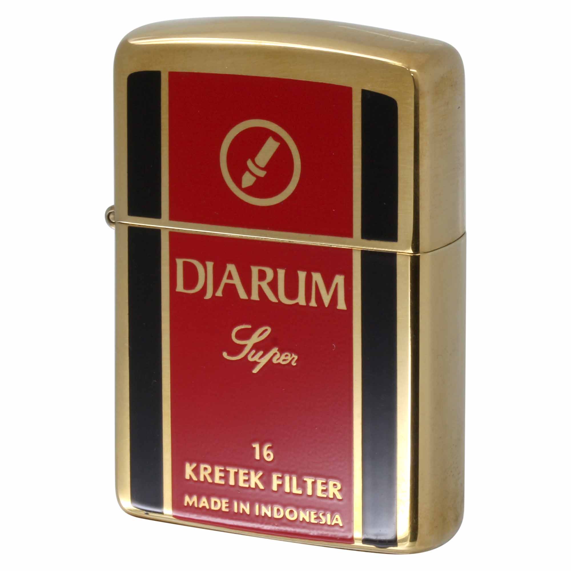 絶版/ヴィンテージ Zippo ジッポー 中古 1990年製造 DJARUM Super 16 ジャルム  [A]使用感少なく状態が良い