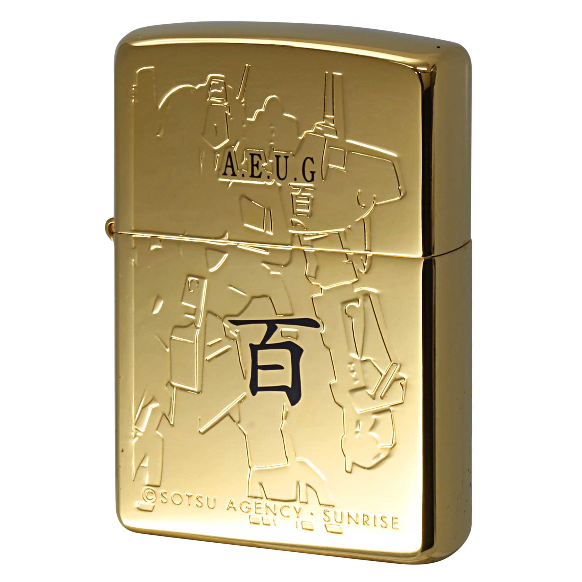 絶版/ヴィンテージ Zippo ジッポー 中古 2003年製造 機動戦士Zガンダム 百式 ゴールドVer.  No.0534  [B]使用感ありやや傷汚れあり