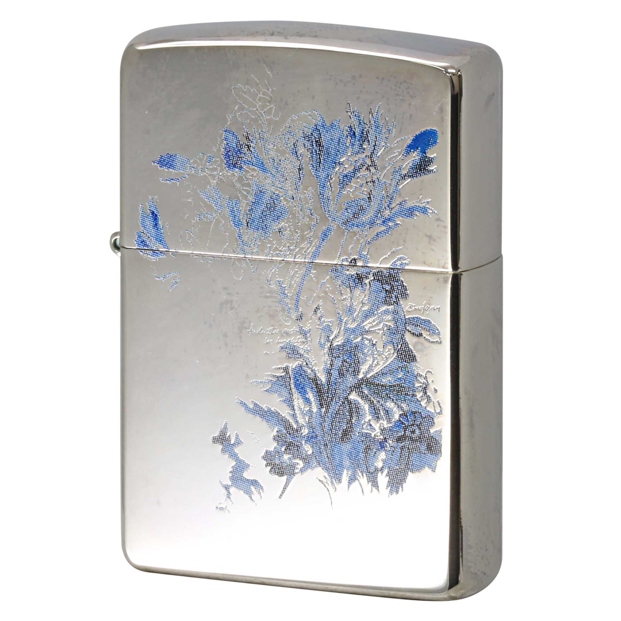 絶版/ヴィンテージ Zippo ジッポー 中古 2003年製造 ZIPPO Paul Smith ポール・スミス 試作品 花柄 銀メッキ プリント  [A]使用感少なく状態が良い