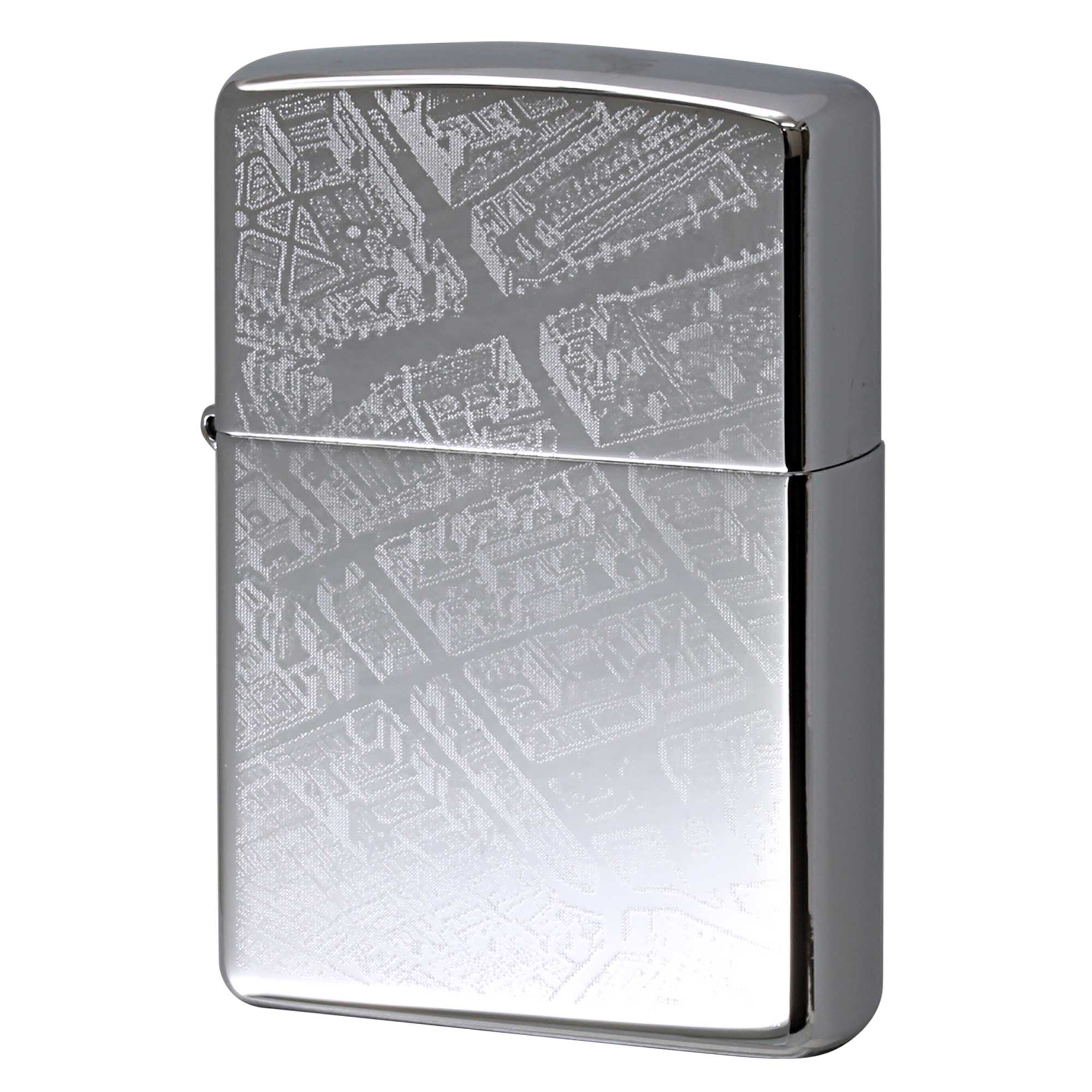絶版/ヴィンテージ Zippo ジッポー 中古 2005年製造 ZIPPO LANVIN en Bleu ランバン オン ブルー 地図  [S]ほぼ新品同様