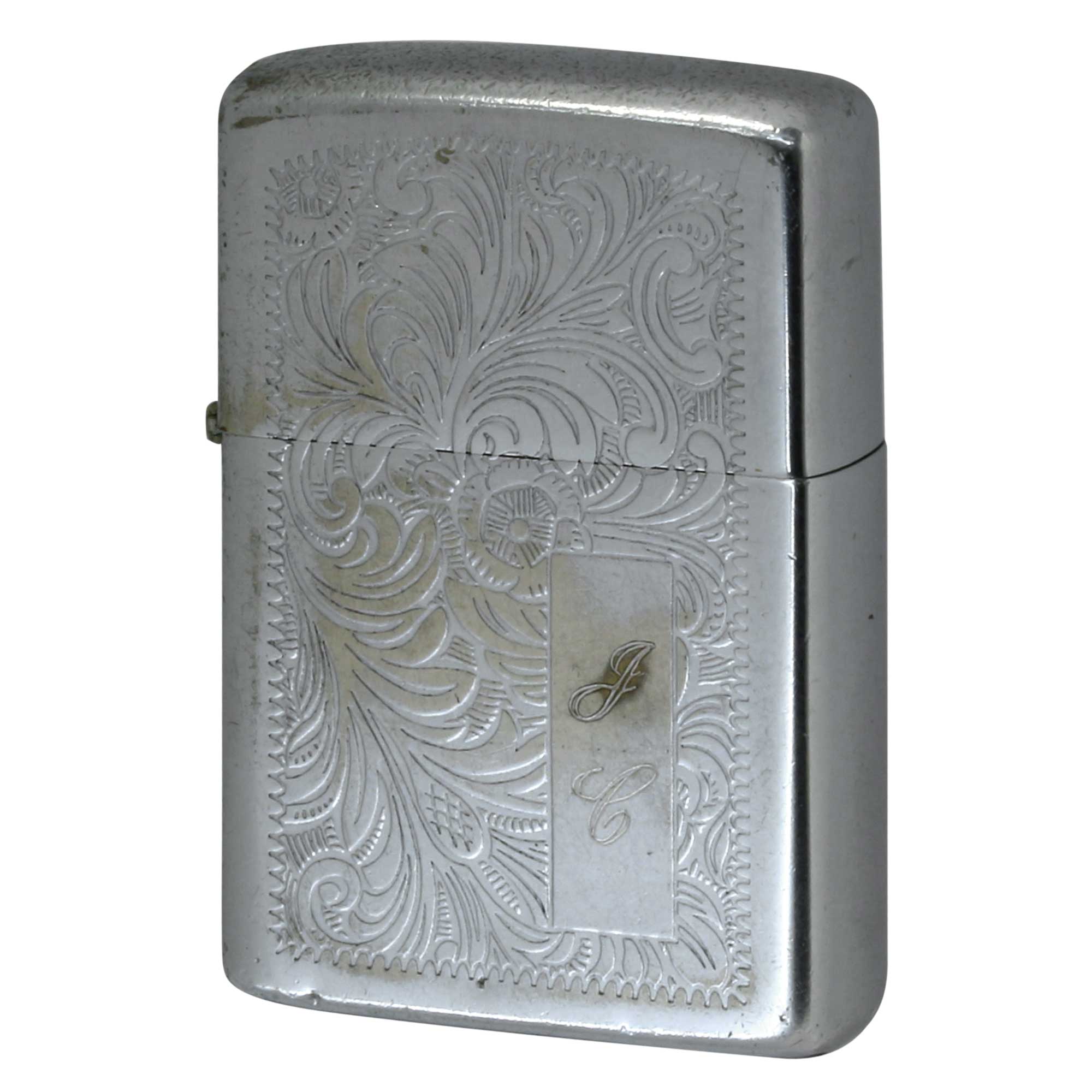 絶版/ヴィンテージ Zippo ジッポー 中古 1975年製造 Venetian High Polish Chrome 352  [C]使用感あり傷汚れあり