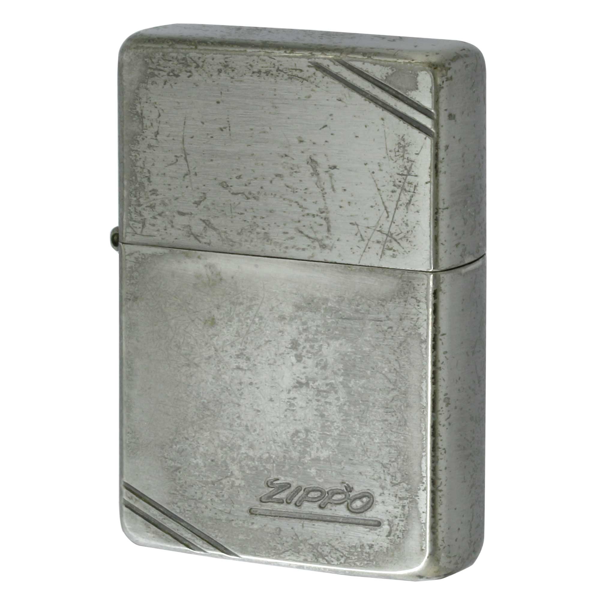 絶版/ヴィンテージ Zippo ジッポー 中古 1937年製造 フラットトップ ダイアゴナルライン ZIPPO LOGO  [C]使用感あり傷汚れあり