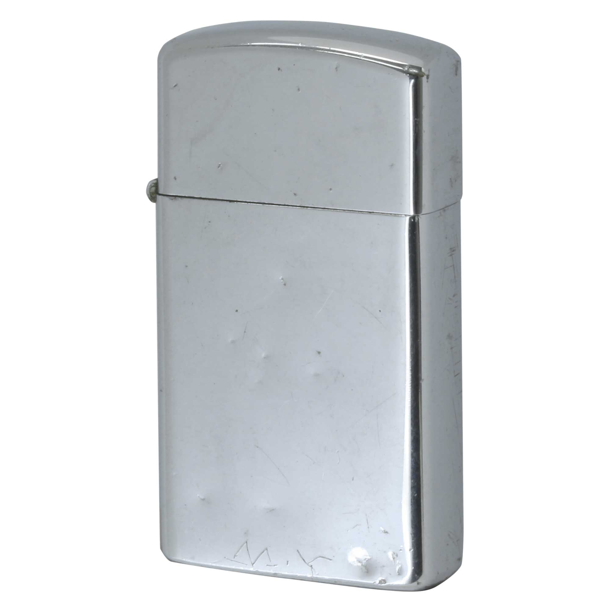 絶版/ヴィンテージ Zippo ジッポー 中古 1974年製造 ハイポリッシュクローム スリム  [C]使用感あり傷汚れあり