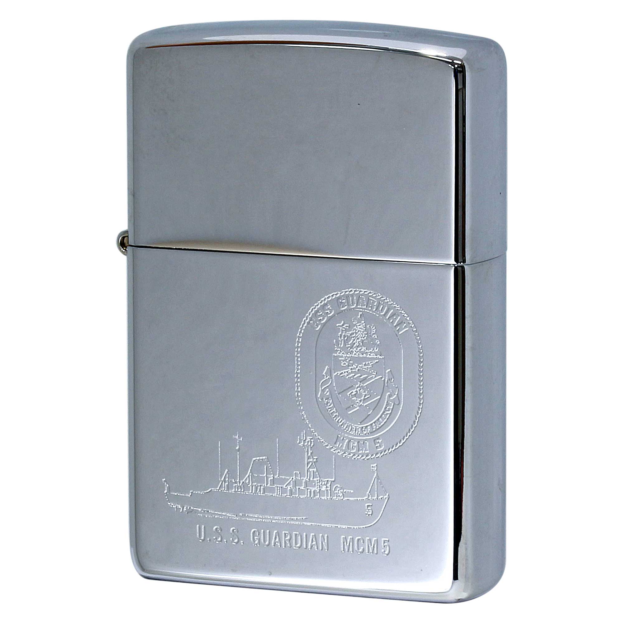 絶版/ヴィンテージ Zippo ジッポー 中古 2000年製造 USS Guardian MCM-5 アメリカ海軍 機雷掃討艦  [S]ほぼ新品同様