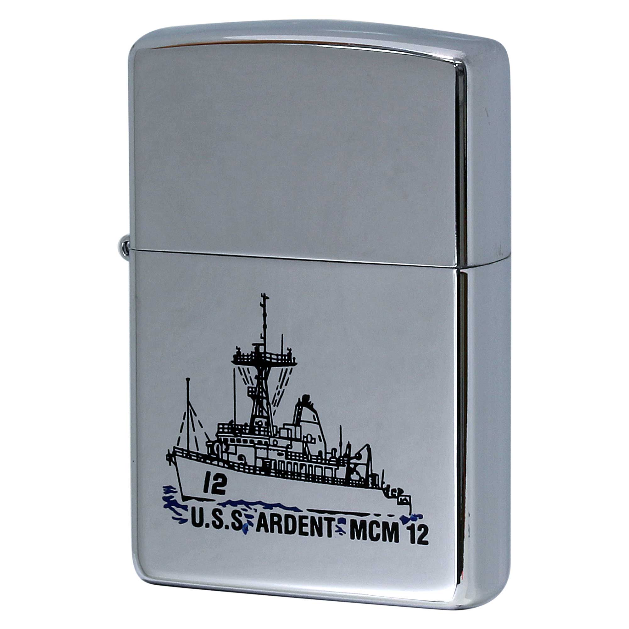 絶版/ヴィンテージ Zippo ジッポー 中古 2002年製造 USS Ardent MCM-12 アメリカ海軍 機雷掃討艦  [S]ほぼ新品同様