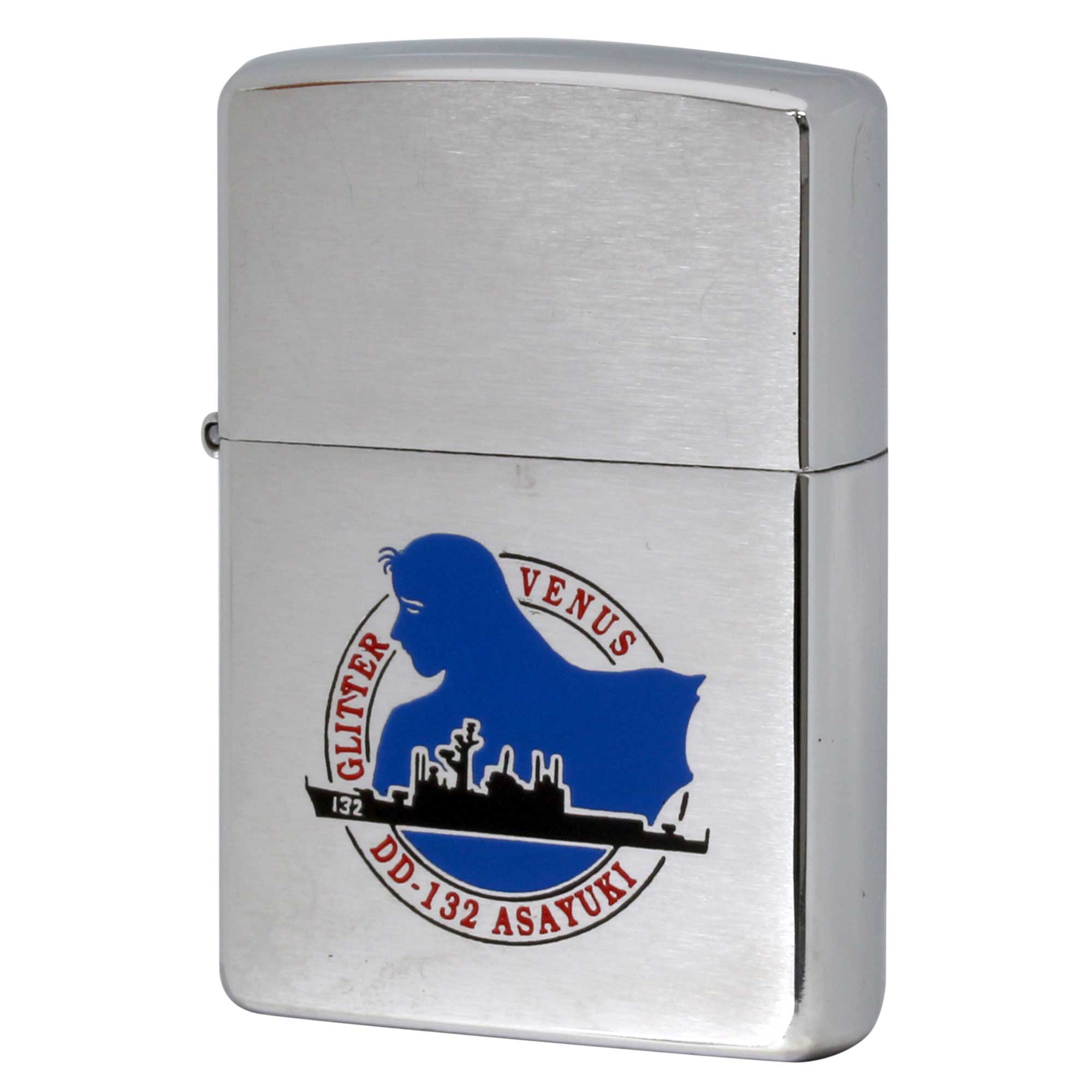 絶版/ヴィンテージ Zippo ジッポー 中古 2001年製造 海上自衛隊 護衛艦 あさゆき DD 132 ロゴマーク  [S]ほぼ新品同様