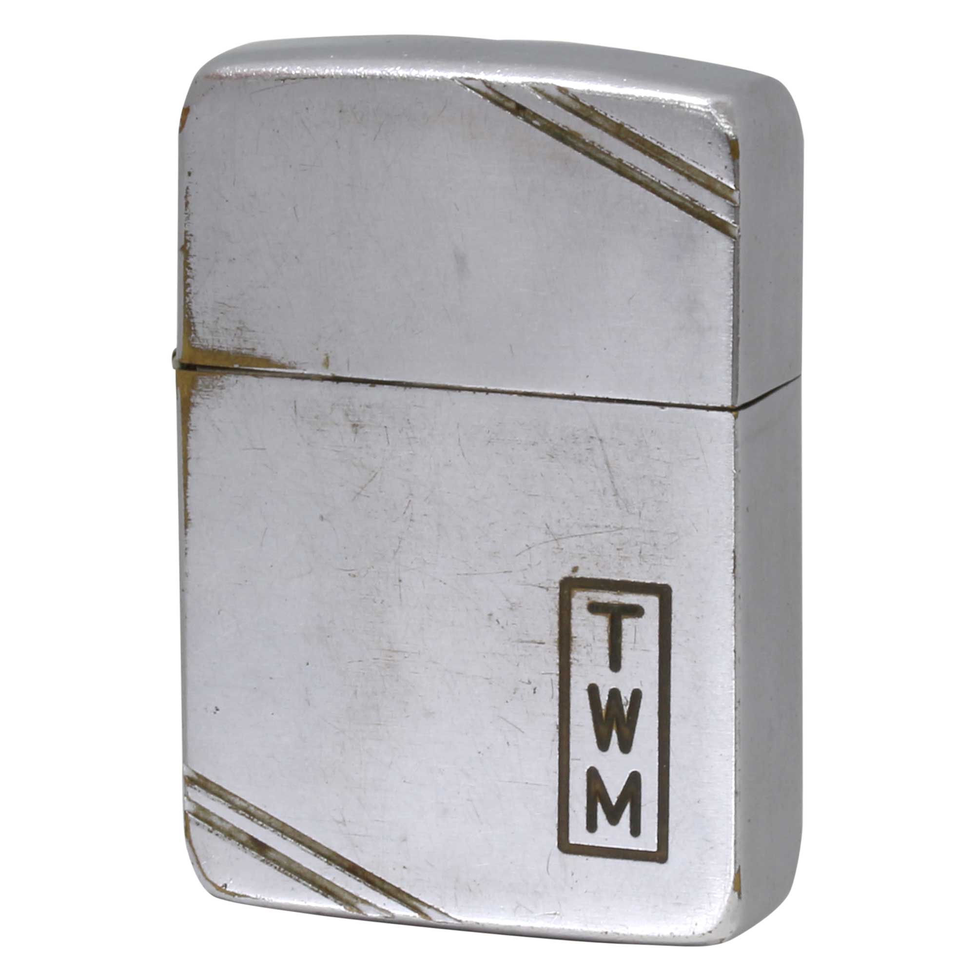 絶版/ヴィンテージ Zippo ジッポー 中古 1941年製造 1941オリジナル ダイアゴナルライン TWM  [B]使用感ありやや傷汚れあり