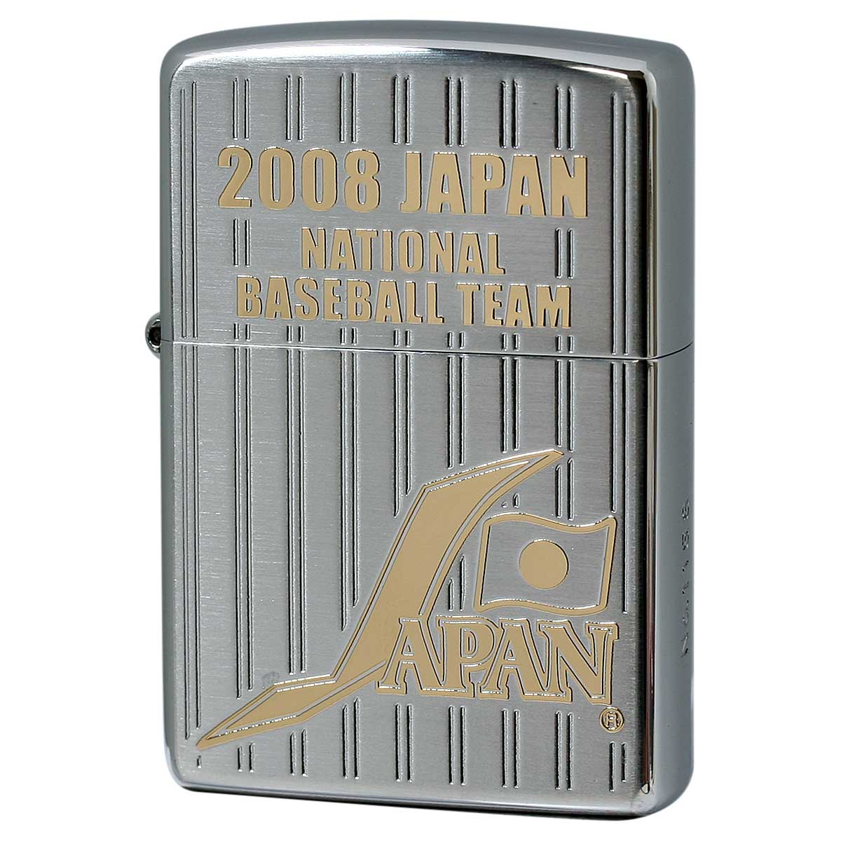 絶版/ヴィンテージ Zippo ジッポー 中古 2008年製造 2008 JAPAN National Baseball Teams シリアルNo.1158  [N]未使用・新品