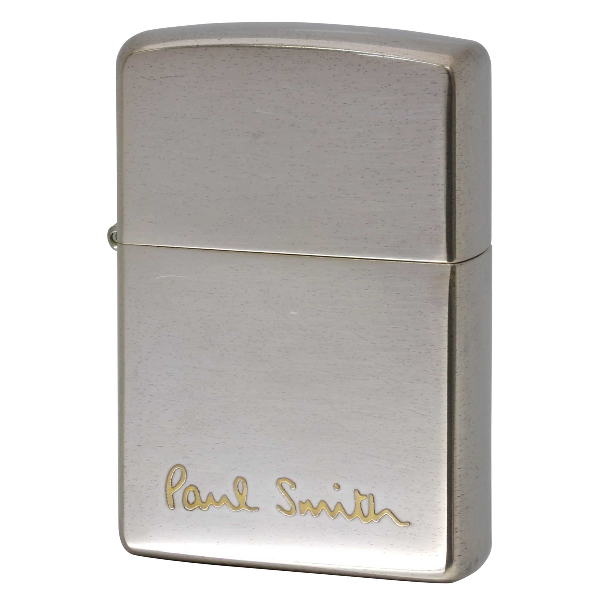 絶版/ヴィンテージ Zippo ジッポー 中古 2005年製造 ZIPPO Paul Smith LOGO 逆エッチング 盛上げ ゴールド  [S]ほぼ新品同様