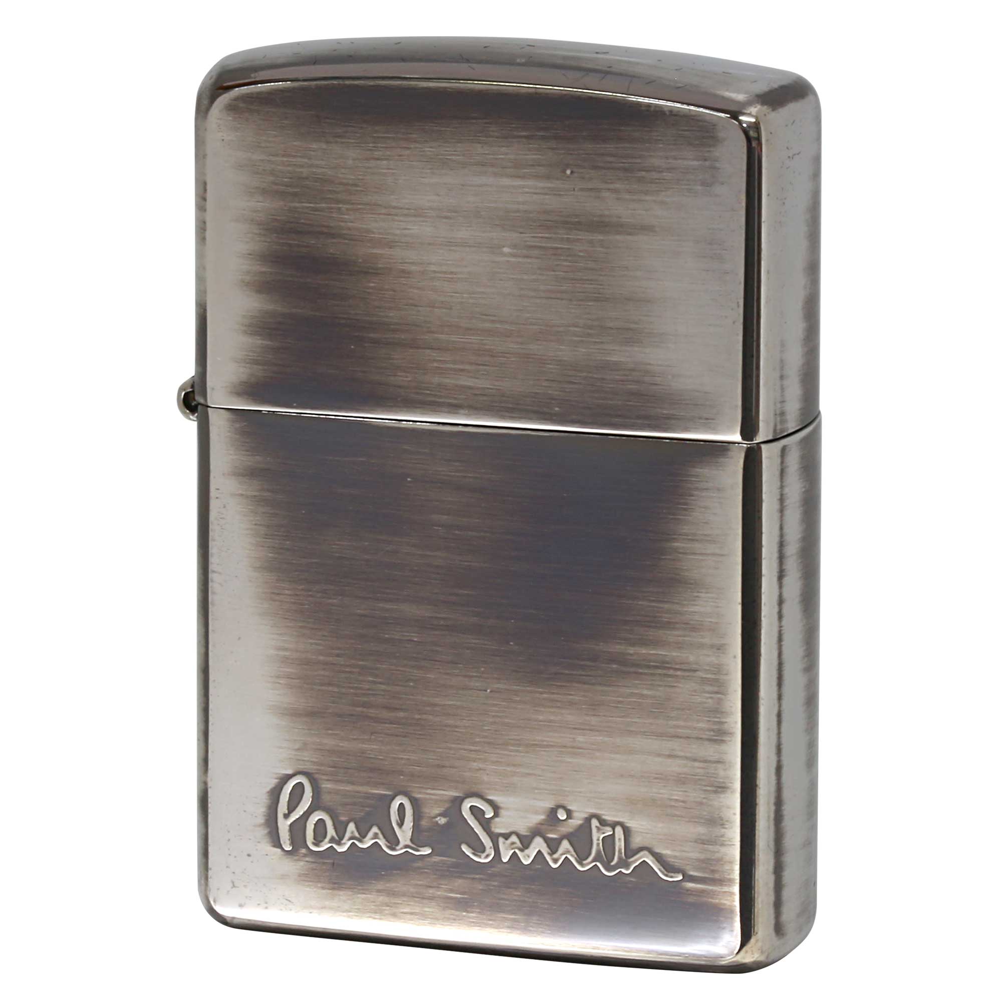 絶版/ヴィンテージ Zippo ジッポー 中古 2003年製造 ZIPPO Paul Smith LOGO 逆エッチング 盛上げ シルバー いぶし仕上げ  [A]使用感少なく状態が良い