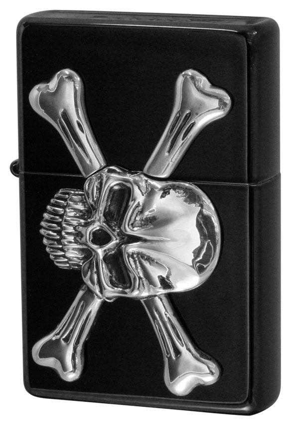 Zippo ジッポー ボトムズアップクロスボーンスカル Bottomz Up Cross Bone Skull BK