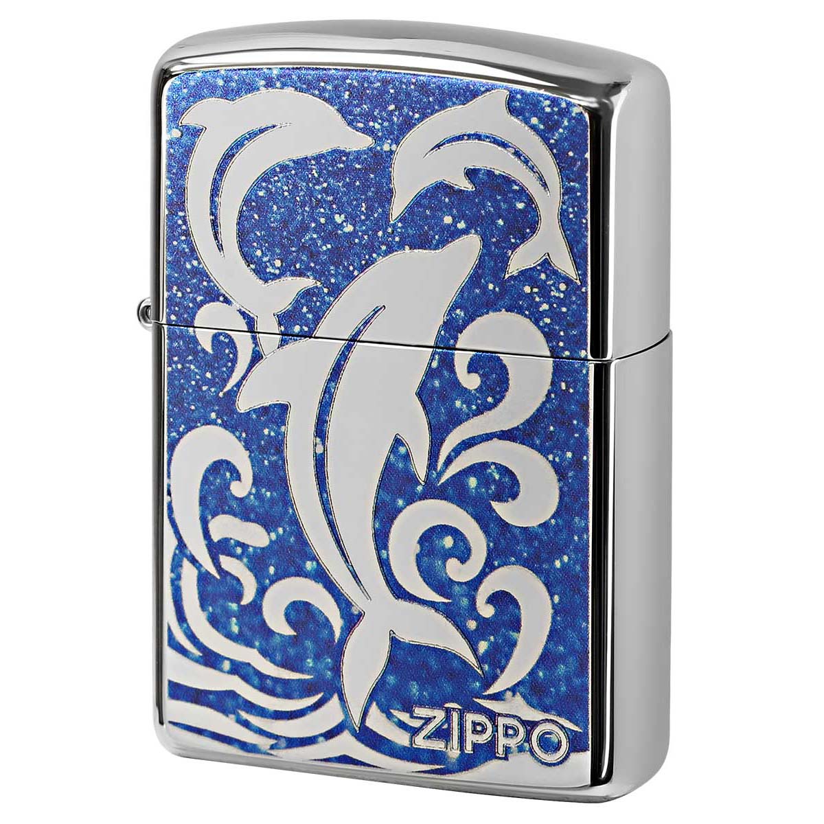 Zippo ジッポー アーマー ドルフィン イルカ ニッケルメッキ ARMOR DOLPHIN A メール便可