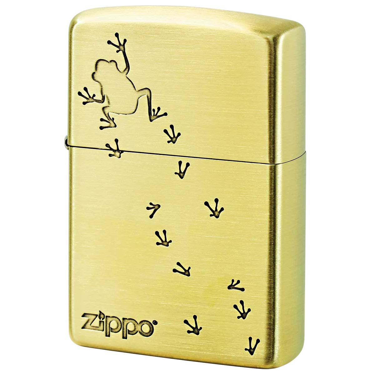 Zippo ジッポー カエル 蛙 フロッグデザイン ブラス つや消し ブラッシュド Frog Design BS