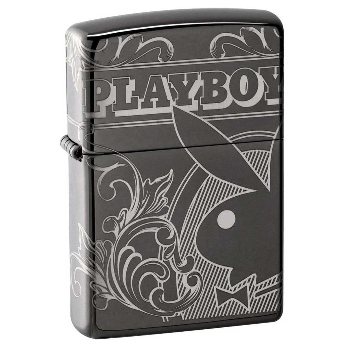 Zippo ジッポー Playboy Black Ice 360度加工 プレイボーイ バニー うさぎ 49085 メール便可