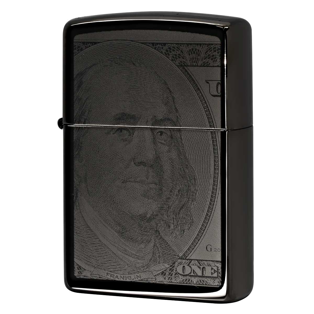 Zippo ジッポー アメリカ 100ドル 紙幣 Currency 100 Dollar ブラックアイス 49025
