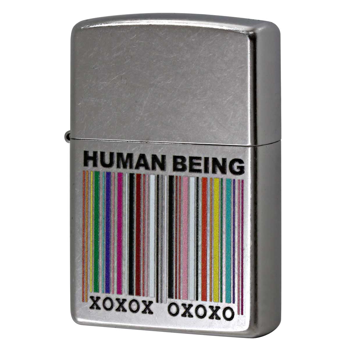 Zippo ジッポー カラフル ライン Human Being ストリートクローム 49578 メール便可