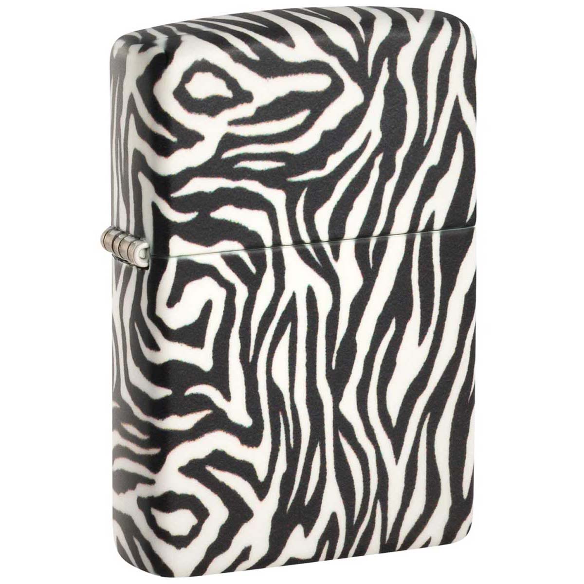 Zippo ジッポー ゼブラ シマウマ Zebra Skin アニマル柄 全面塗装 48223 メール便可