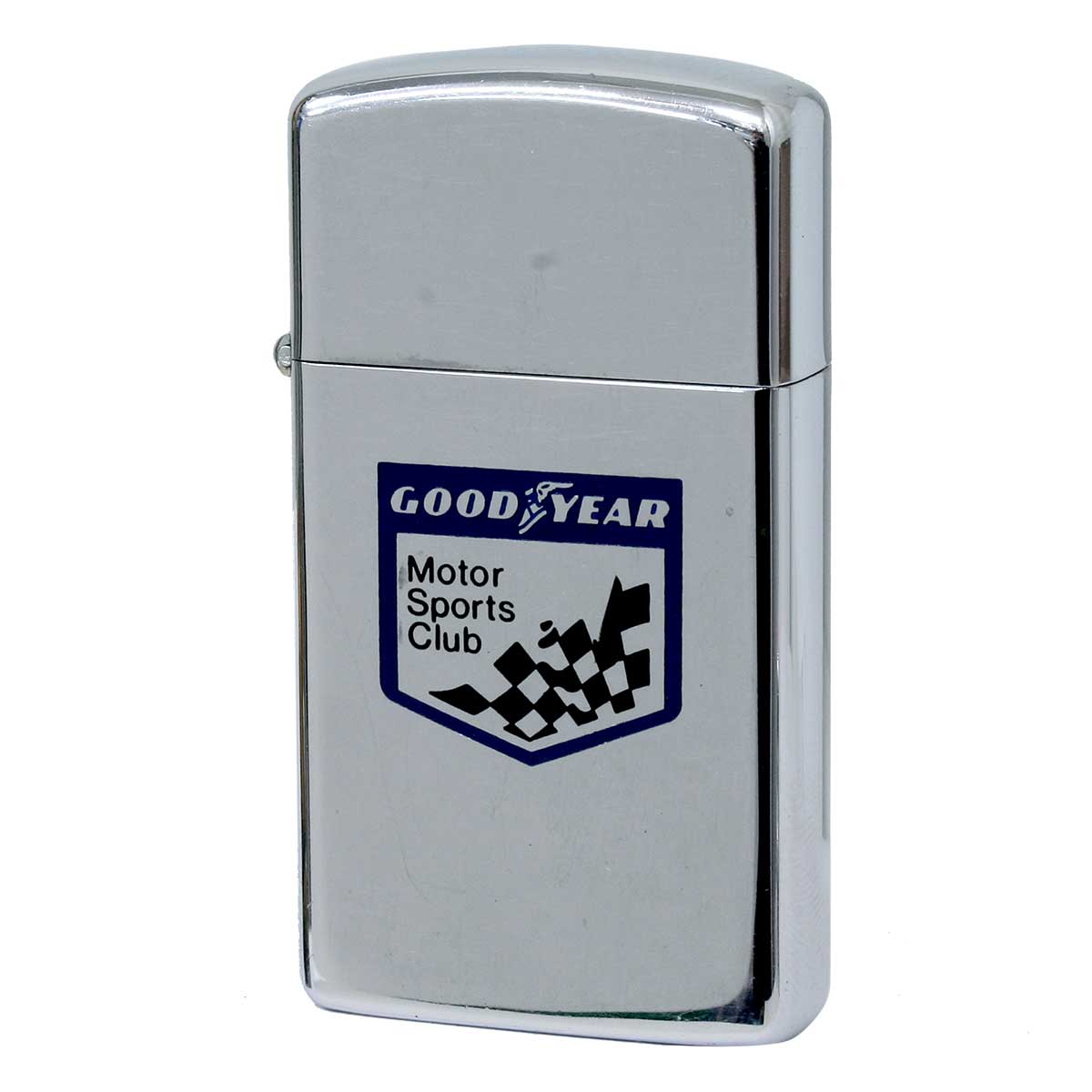 絶版/ヴィンテージ Zippo ジッポー 中古 1975年製造 スリム GOOD YEAR Motor Sports Club  [C]使用感あり傷汚れあり