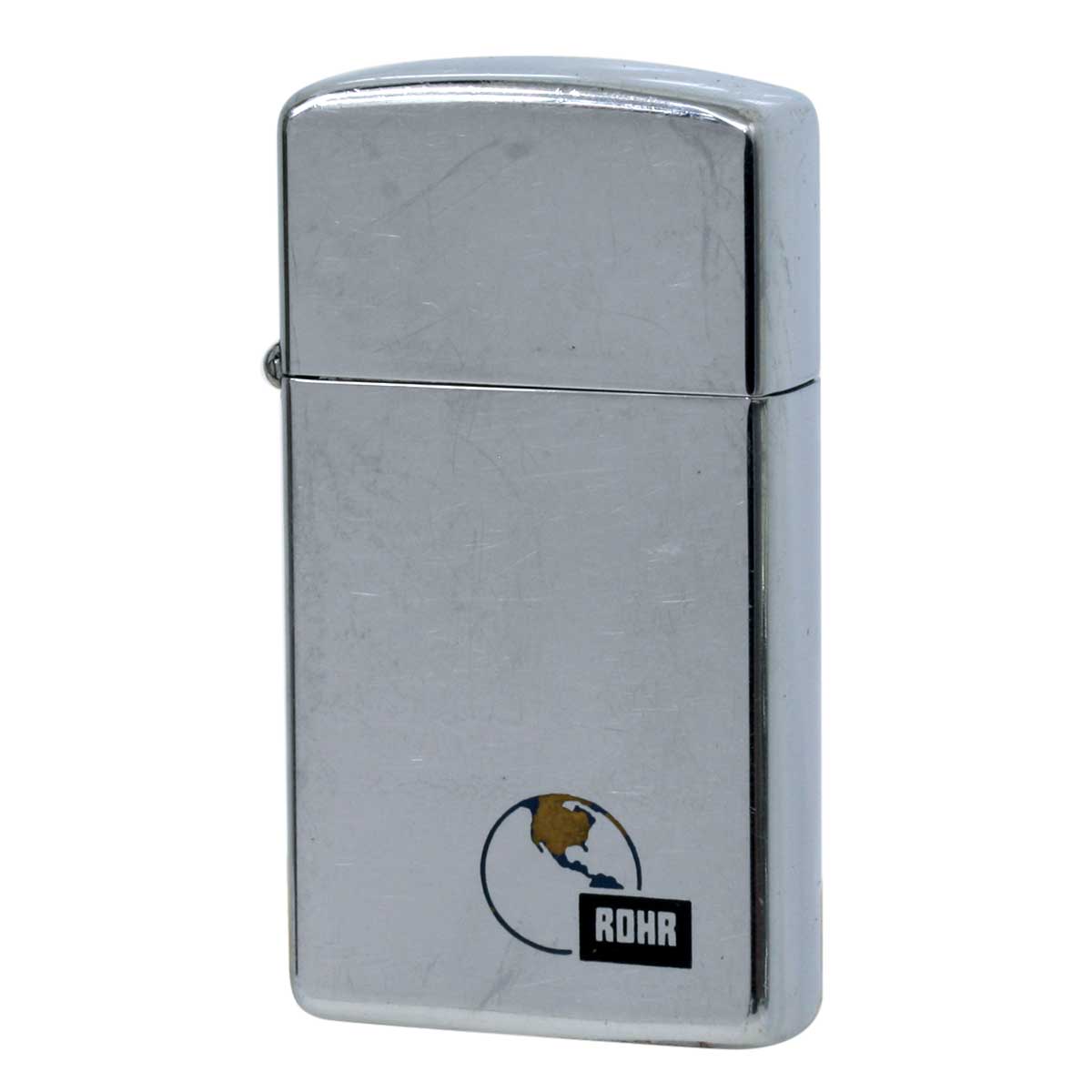 絶版/ヴィンテージ Zippo ジッポー 中古 1962年製造 SLIM ROHR  [C]使用感あり傷汚れあり