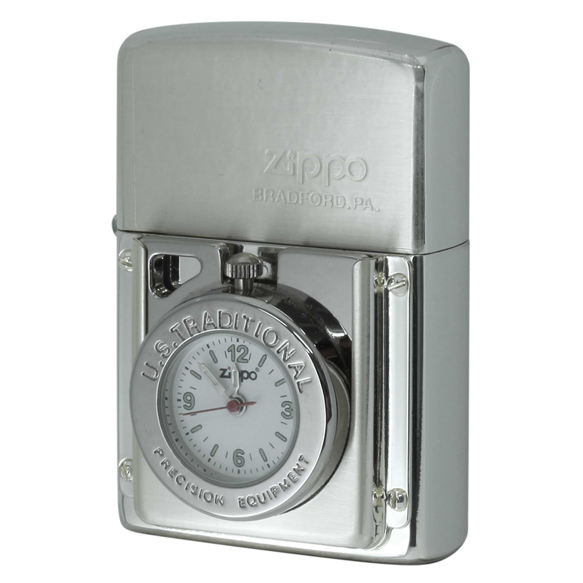 絶版/ヴィンテージ Zippo ジッポー 中古 2006年製造 タイムライト TL-103 時計付き ZIPPO  [N]未使用・新品