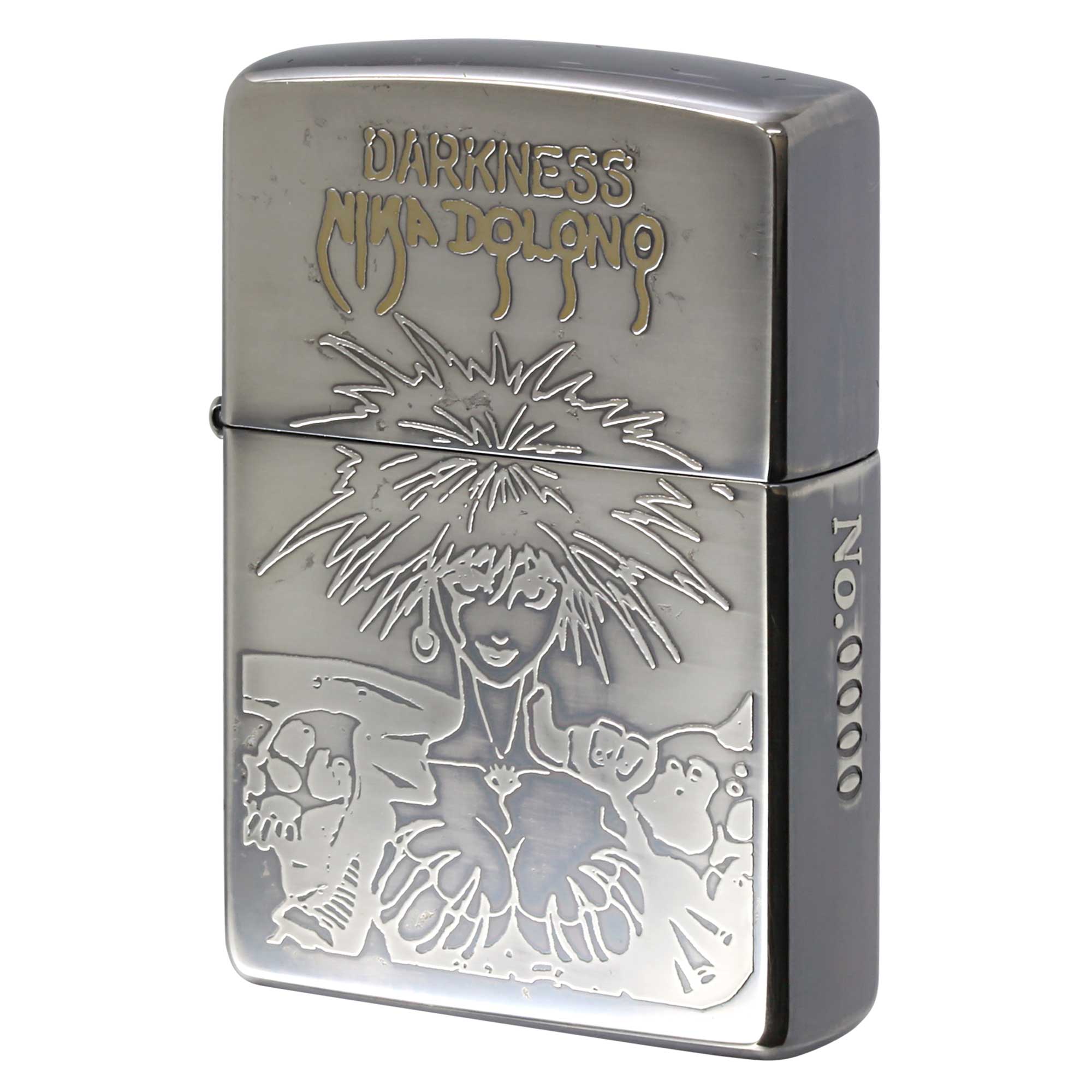 絶版/ヴィンテージ Zippo ジッポー 中古 1995年製造 Yasushi Nirasawa World 韮澤靖 ギロチーナ 試作品1 No.000  [S]ほぼ新品同様