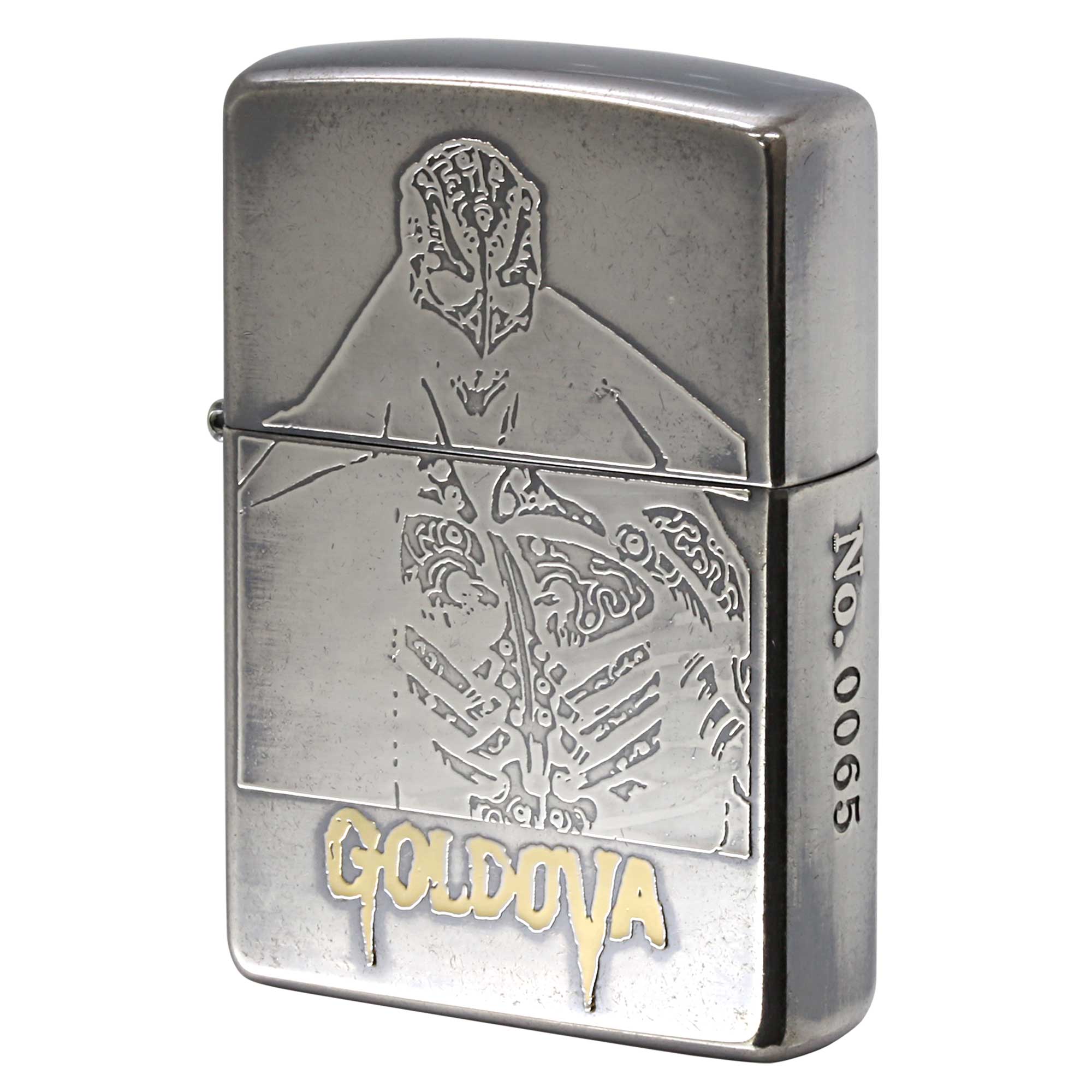 絶版/ヴィンテージ Zippo ジッポー 中古 1997年製造 Yasushi Nirasawa World 韮澤靖 GOLDOVA ゴルドバ シリアル番号入り No.0065  [S]ほぼ新品同様