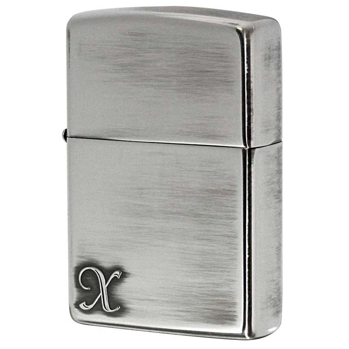 Zippo ジッポー アルファベット イニシャル The alphabet X シルバーいぶし 80032 メール便可