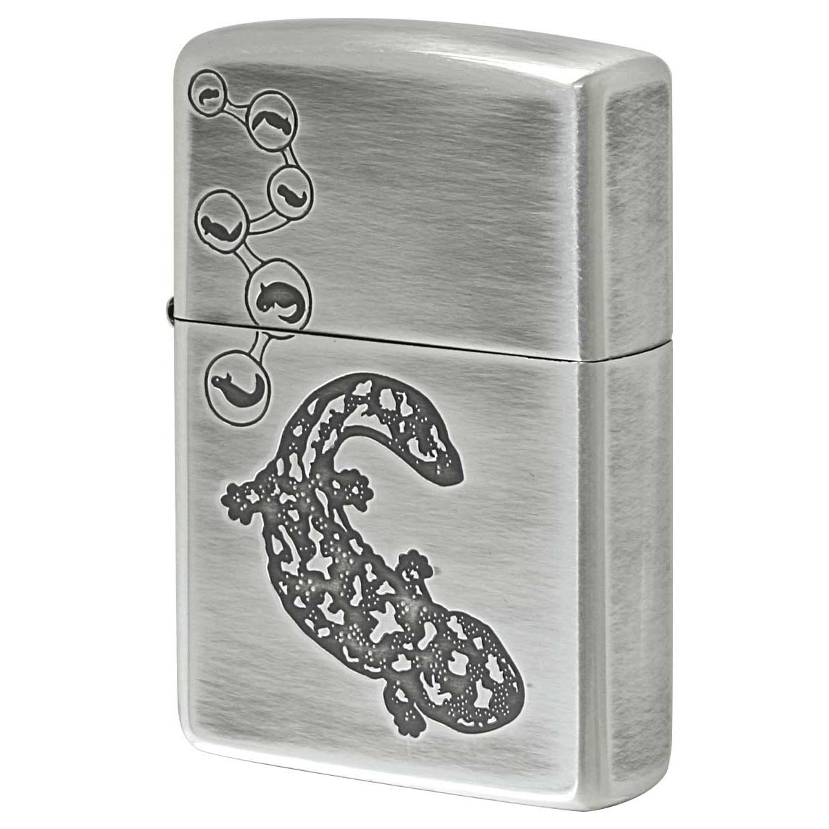 Zippo ジッポー オオサンショウウオ いきものモチーフ 動物 銀メッキいぶし 80049 メール便可