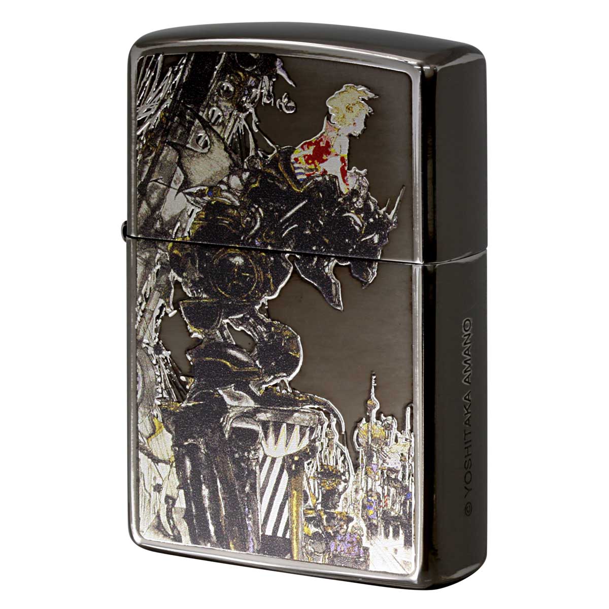 Zippo ジッポー 天野喜孝 Amano Yoshitaka F-6-街 銀メッキいぶし 80221