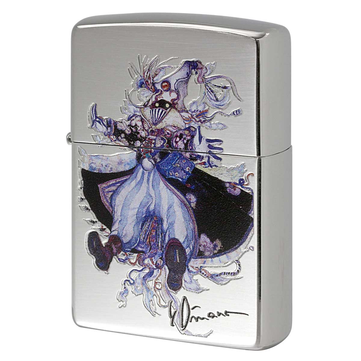 Zippo ジッポー 天野喜孝 Amano Yoshitaka 魔道士 銀メッキサテーナ仕上げ 80223