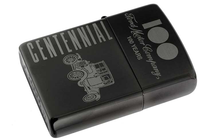 Zippo ジッポー 絶版・2002年製造 Ford 100th YEARS Ford Centennial フォード・センテニアル メール便可
