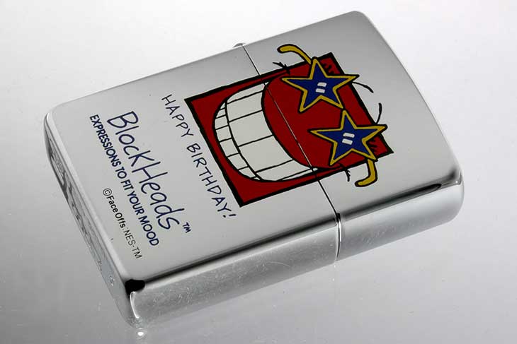 Zippo ジッポー 絶版・1997年製造 Block Heads FACE OFFS EXPRESSIONS TO FIT YOUR MOOD HAPPY BIRTHDAY！ メール便可