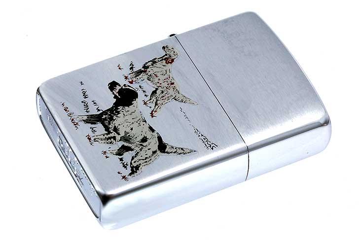 Zippo ジッポー 絶版・1995年製造 2匹の犬 メール便可
