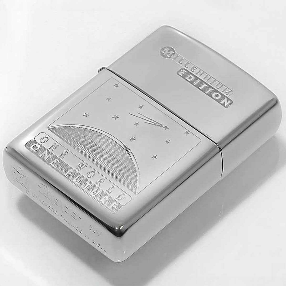 Zippo ジッポー 絶版 1999年製造 限定100,000個 ミレニアム コレクティブモデル MILLENNIUM EDITION ONE WORLD ONE FUTURE チタンコーティング TVD