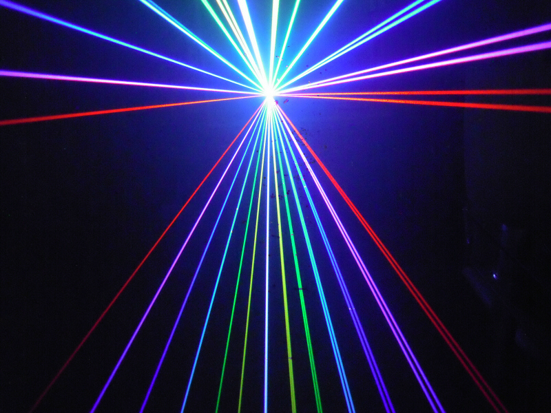 5W RGB フルカラーレーザーライト レーザービーム（エコノミータイプ）光学式スキャナーインテンシティー機能付