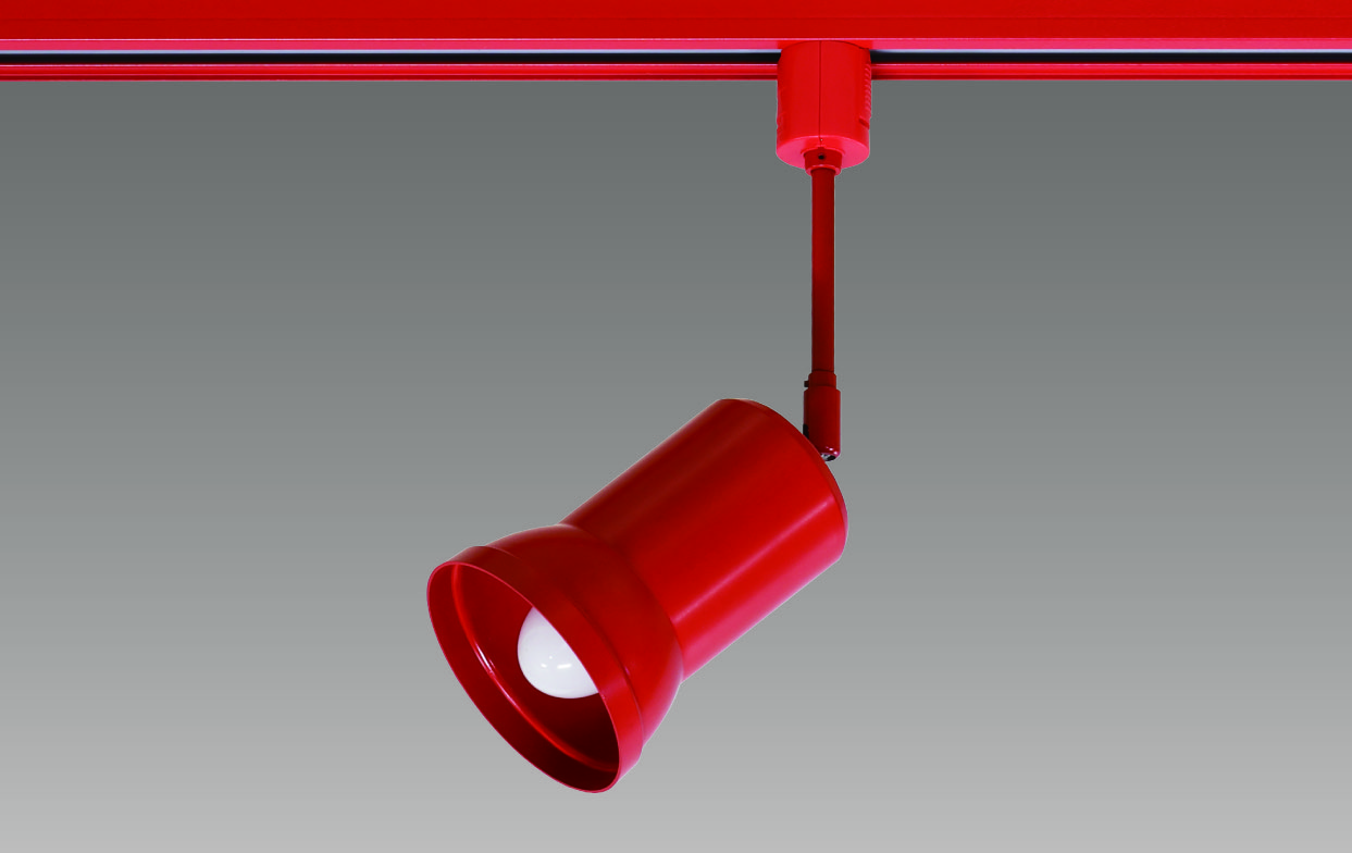 【新商品・即納】　BSL-5014RD　UNITY/ユニティ　LEDカラースポットライト　ライティングレール取付　本体レッド　クリプトン形LEDランプ　電球交換可能型　☆Bulie D-sense series COLOR SPOT コップ型 [E17]☆　※LED電球別売