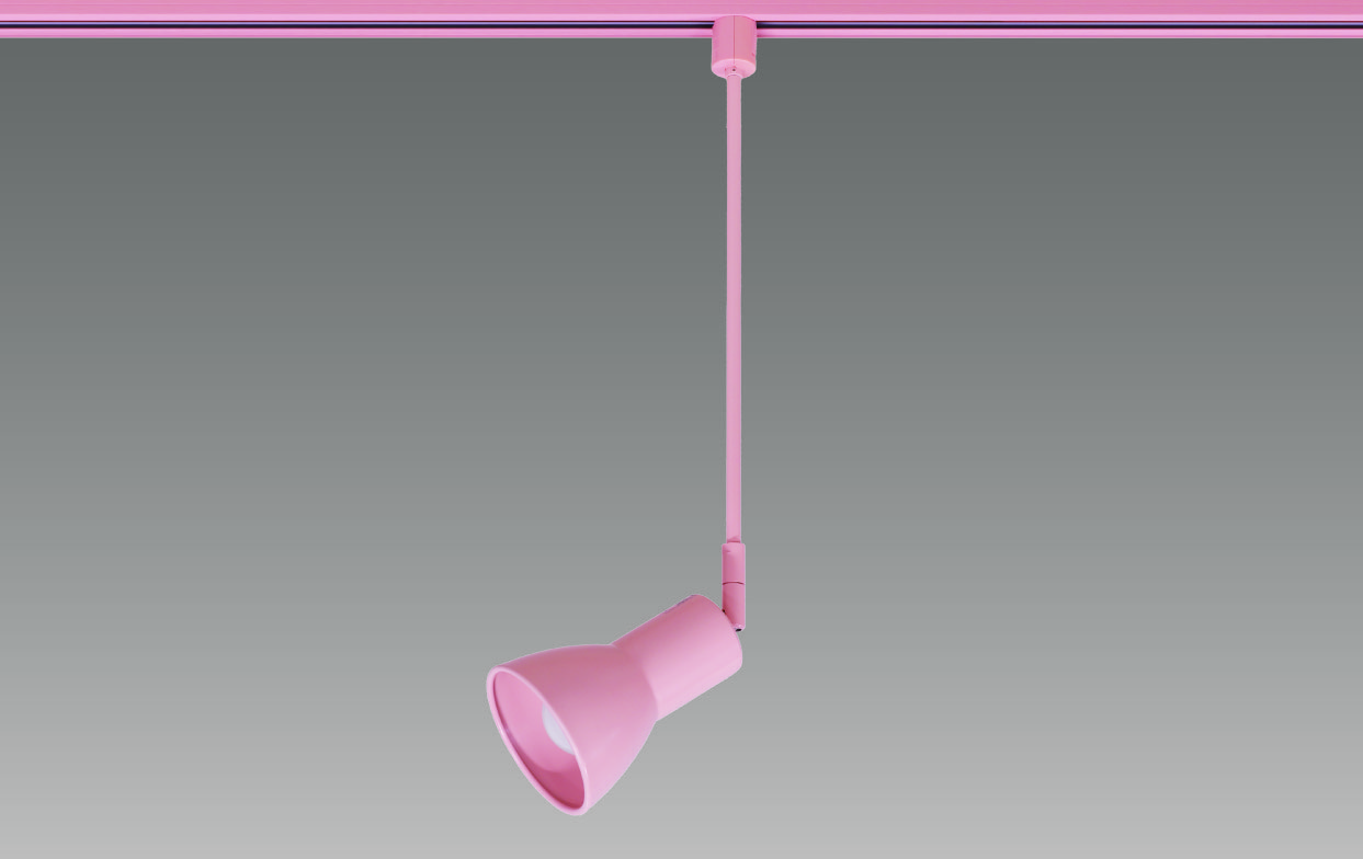 【即納】　BSL-5017PK　UNITY/ユニティ　LEDカラースポットライト　ライティングレール取付　本体ピンク　一般電球形LEDランプ　電球交換可能型　☆Bulie D-sense series COLOR SPOT コップ型 [E26] ロング☆　※LED電球別売