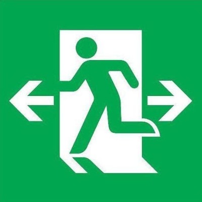 【即納】　ET-20705　TOSHIBA/東芝　LED誘導灯　B級 高輝度避難口表示板　左向き・両矢印