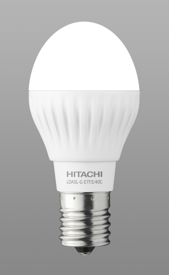 【特売品・在庫限り】　LDA5L-G-E17/S/40C　HITACHI/日立　LEDランプ　ミニクリプトン形40W相当　径35mm　E17　電球色　広配光タイプ　☆E17口金 ミニクリプトン形 LEDランプ☆