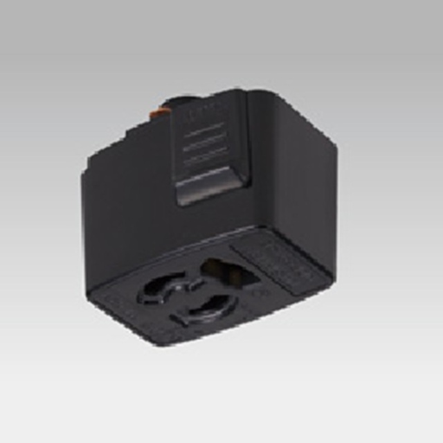 【即納】　NDR6012E(K)　TOSHIBA/東芝　ライティングレール　電源用部材　抜止接地コンセント　ブラック　☆ライティングレールVI形シリーズ☆