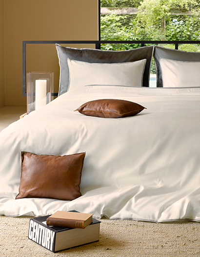 掛け布団カバー、ピローケースセット 全37色 エジプト綿(サテン織り・300TC)  【Borda】