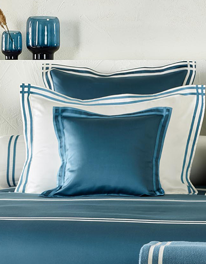 枕カバー縁付き 全37色 エジプト綿(サテン織り・300TC) 【Corvus1018】