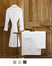 バスローブ 全5色【Fanna】イニシャル刺繍