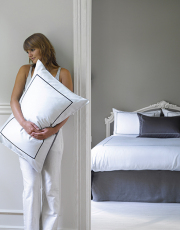 ボルスターカバー【円柱形】全37色 エジプト綿(サテン織り・300TC) 【Maca】