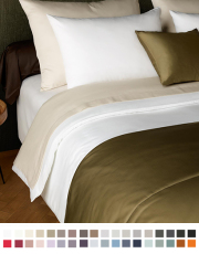 ベッドシーツセット【ダブル】全37色 エジプト綿(サテン織り・300TC