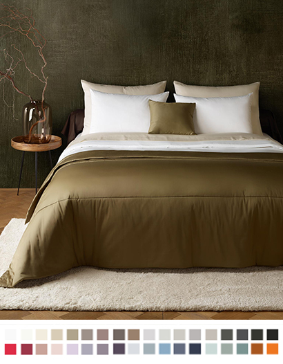 ベッドシーツセット 全37色 エジプト綿(サテン織り・300TC) 【Pella】
