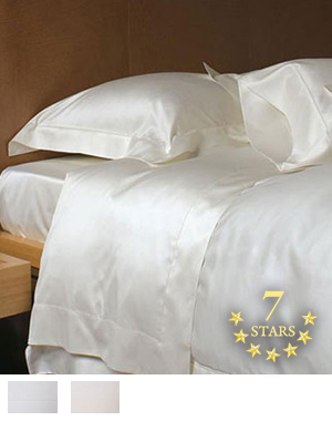 ボックスシーツ【クイーン】全2色 エジプト綿(サテン織り・600TC) 【7ツ星ホテル】