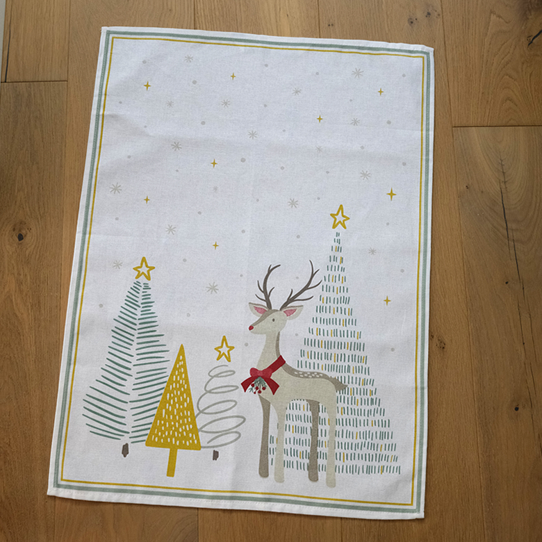 キッチンクロス　トナカイ