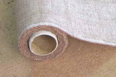 先染リネン 生地 　茶　クロス幅104cm（１０ｃｍ単位） 麻 手作り ハンドメイド ナチュラル